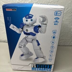 RC Robot for 8+ Gesture Hand & Sensing Program Dancing Infrared White/Blue NIB